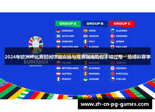 2024年欧洲杯比赛时间详细安排与观赛指南助你不错过每一场精彩赛事
